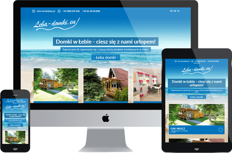 Strona internetowa dla domków nad morzem