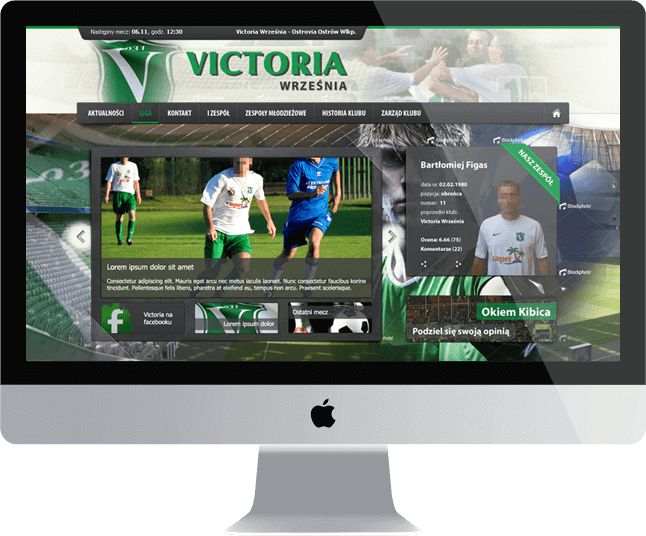 Strona drużyny sportowej