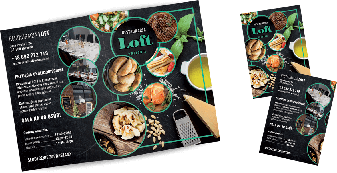 Ulotka dla restauracji
