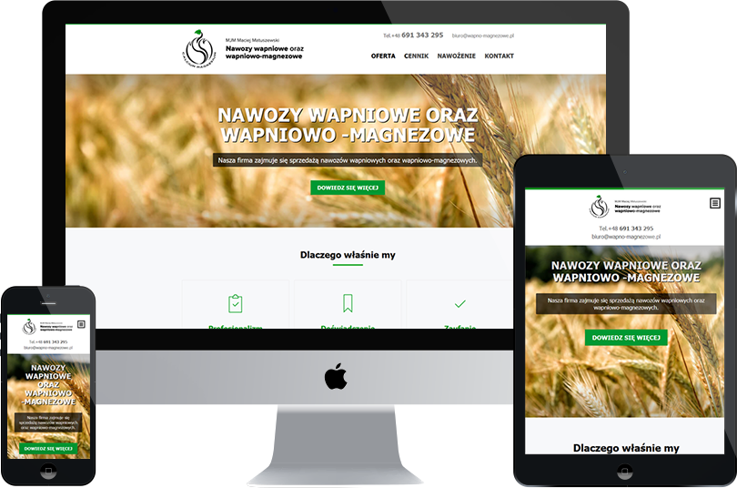 Strona dystrybutora nawozów