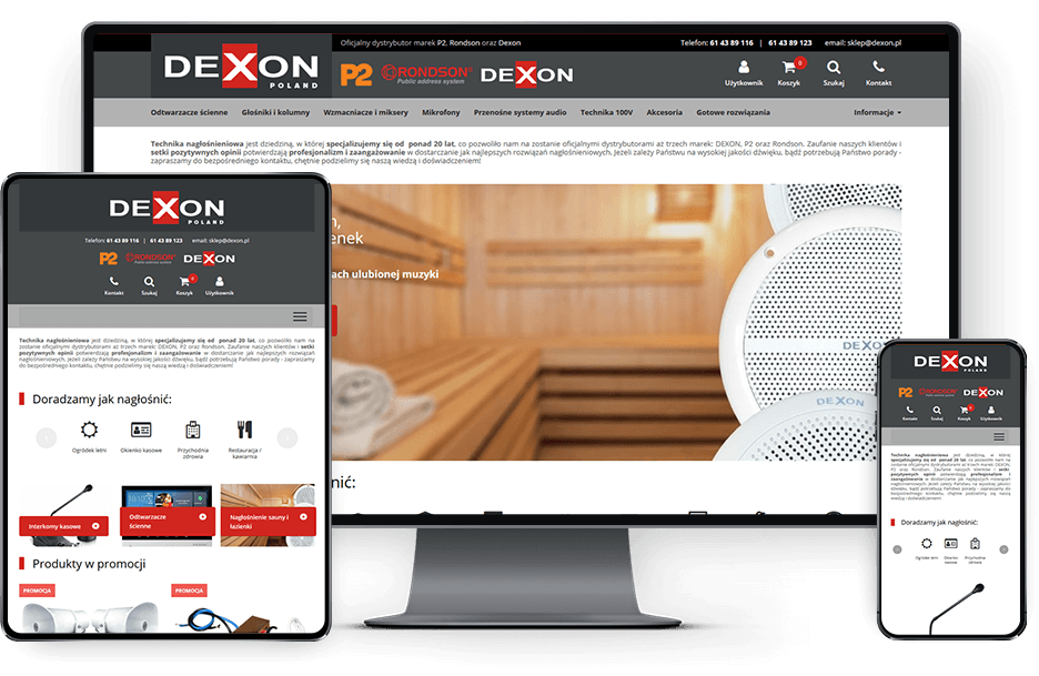 Sklep dystrybutora systemów nagłośnienia