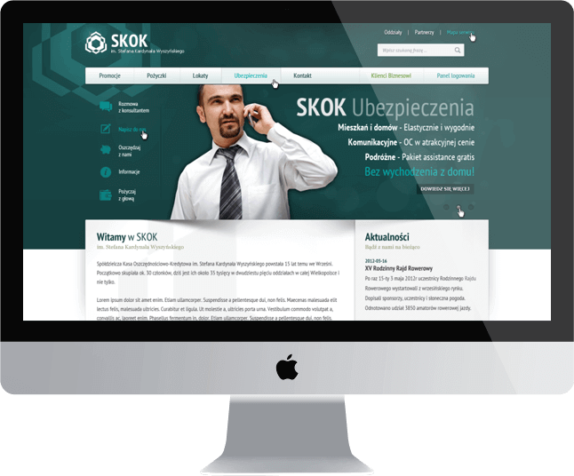 Projekt graficzny strony dla SKOK