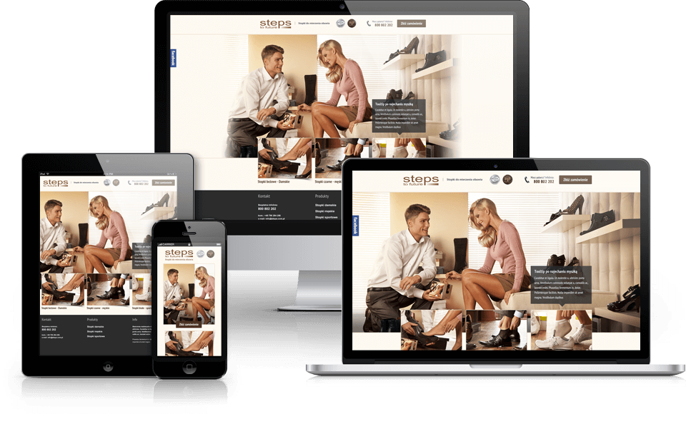 Projekt strony dla producenta stópek