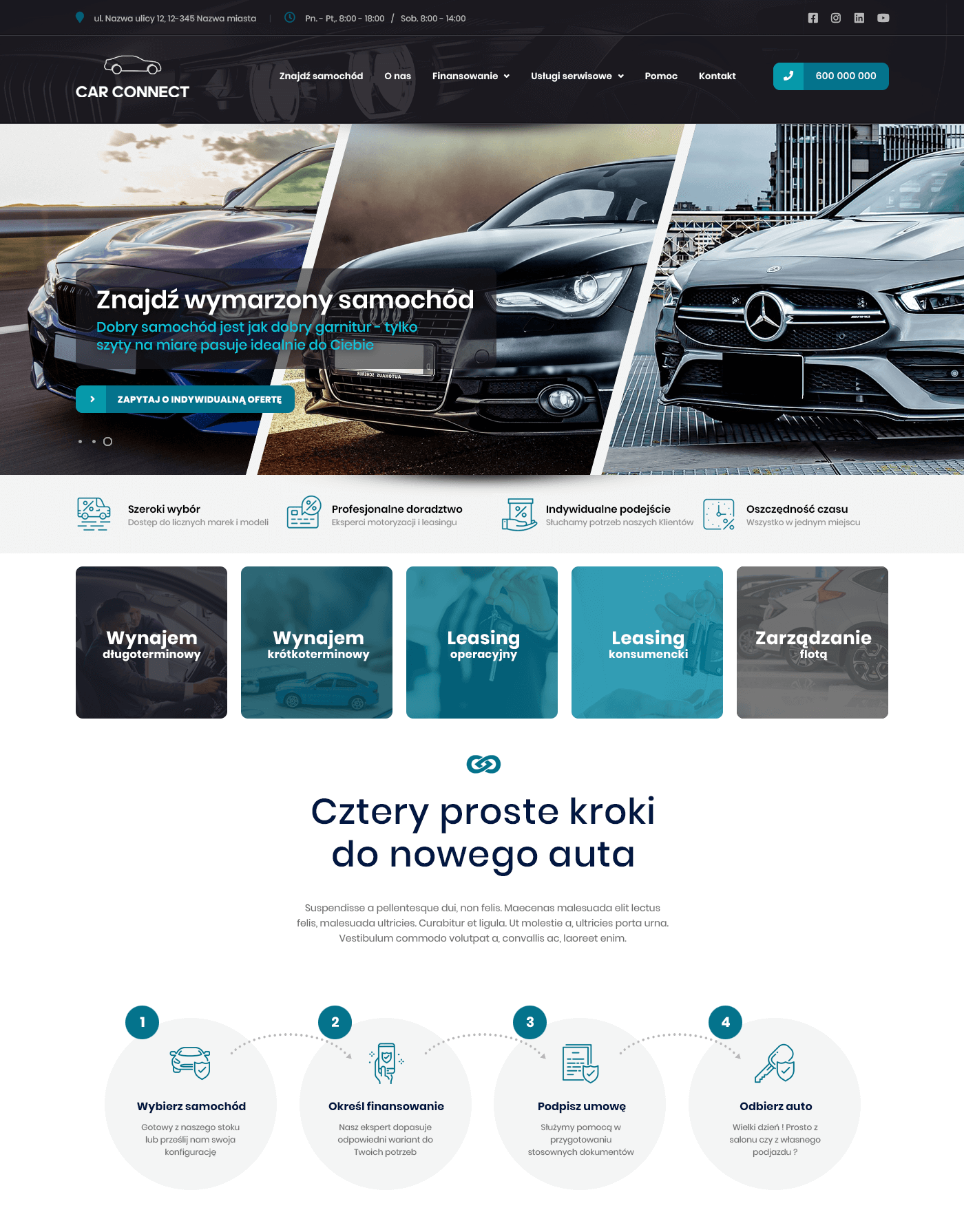 Strona dealera samochodów