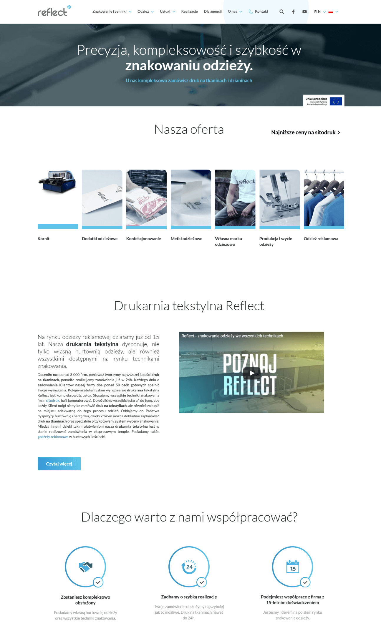 Strona internetowa drukarni tekstylnej